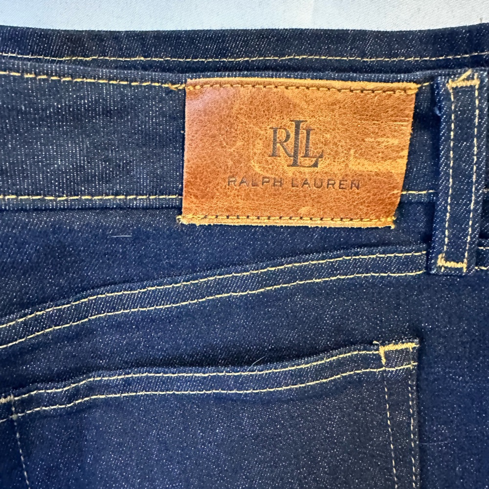 Lauren Ralph Lauren Dark Blue Denim Skirt - SZ 10 - Picture 5 of 7